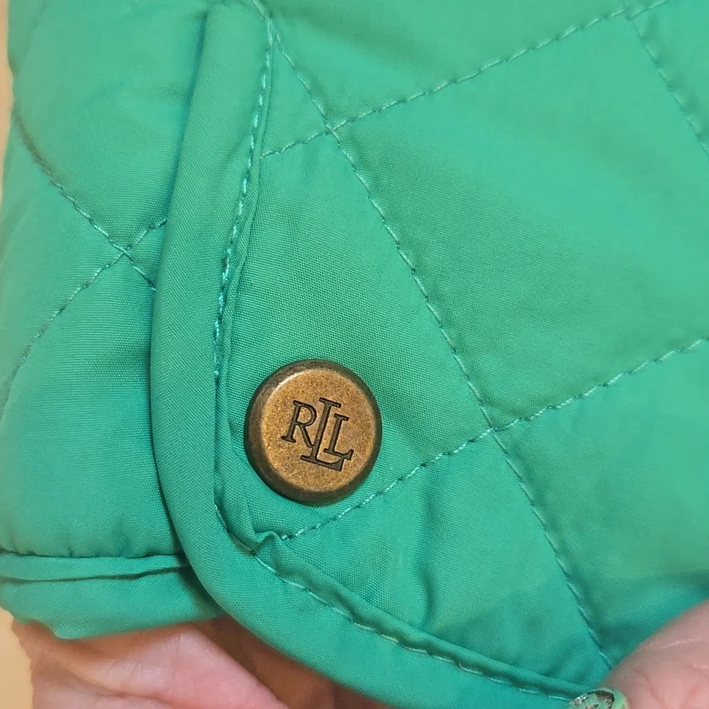 New Lauren Ralph Lauren Sunset Green Quilted Jacket - Picture 7 of 15